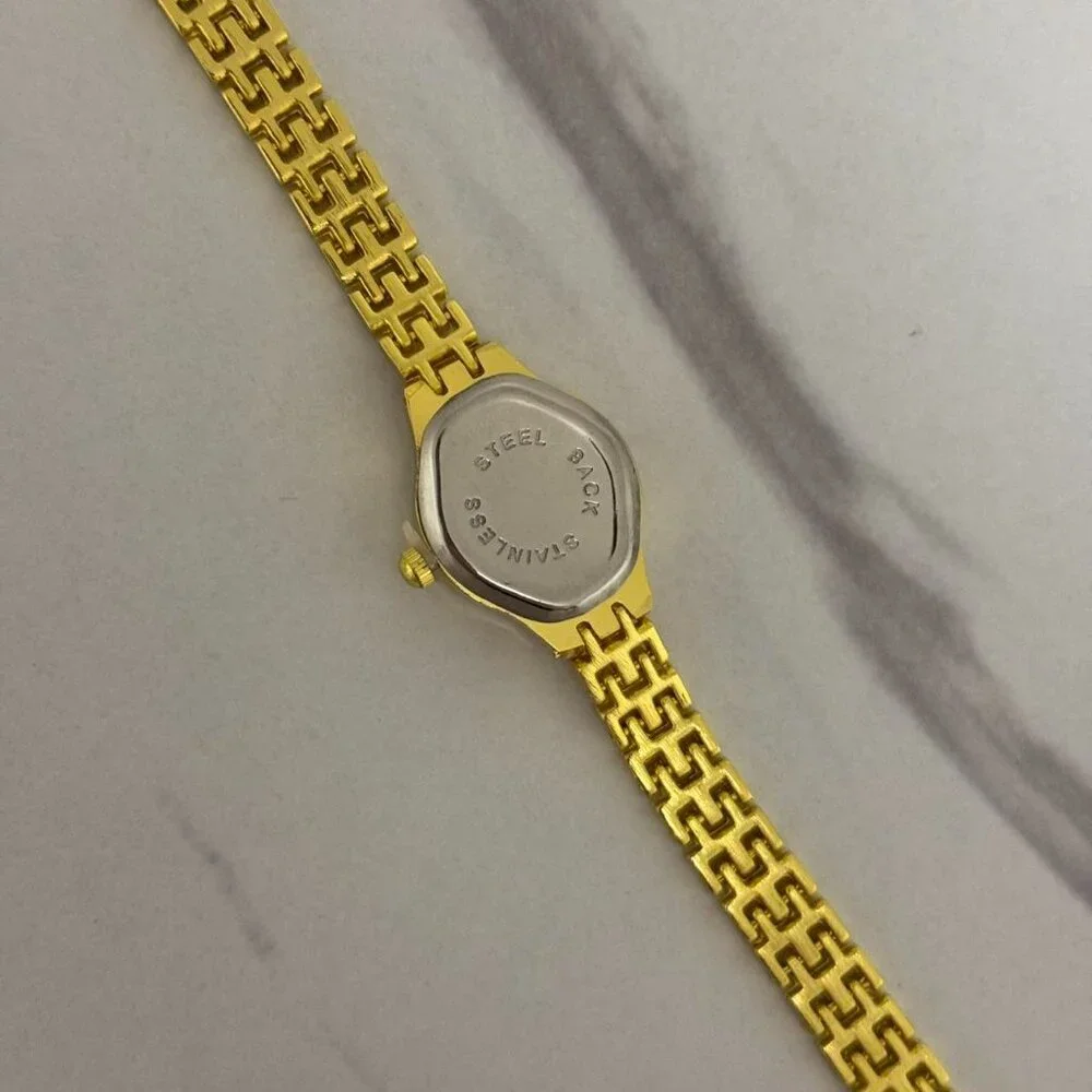 SKU:0023 gold black mini watch vintage style‎ + in a gift box stainless steel